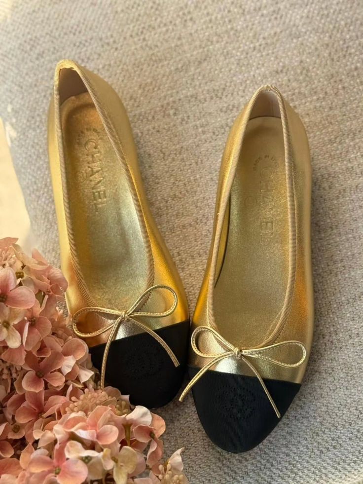 Black  Head Ch. Ballet Flats