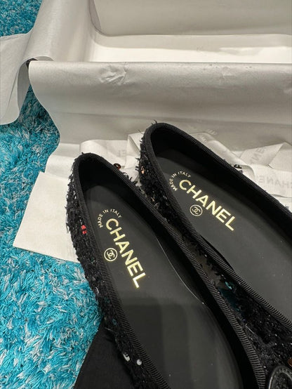Black Ch.Ballet Flat