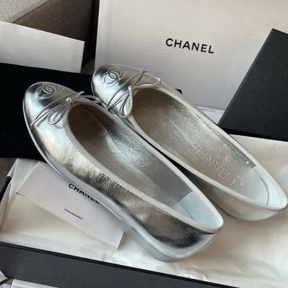 Silver Ch.Ballet Flat