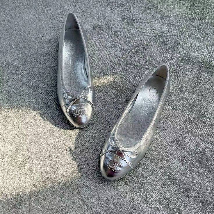 Silver Ch.Ballet Flat