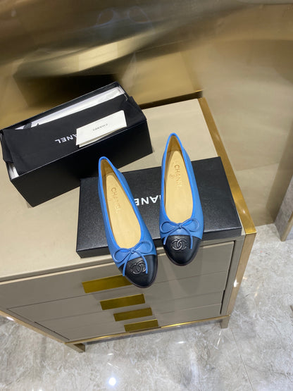 Black  Head Ch. Ballet Flats