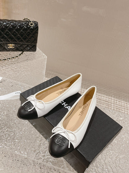 Black  Head Ch. Ballet Flats